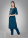 Picture of Comely Cotton Teal Readymade Salwar Kameez