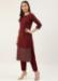 Picture of Classy Crepe Saddle Brown Readymade Salwar Kameez