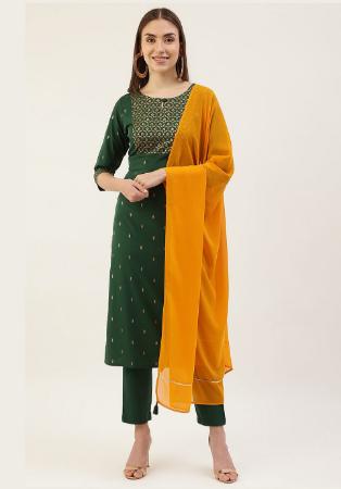 Picture of Crepe Medium Sea Green Readymade Salwar Kameez