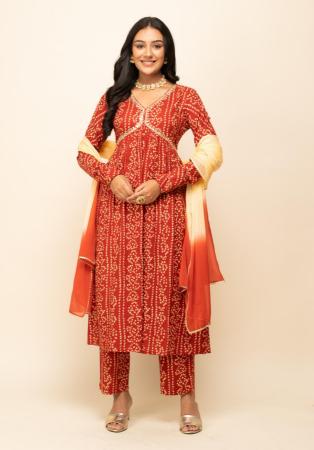 Picture of Appealing Cotton Chocolate Readymade Salwar Kameez