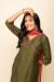 Picture of Cotton Dark Olive Green Readymade Salwar Kameez