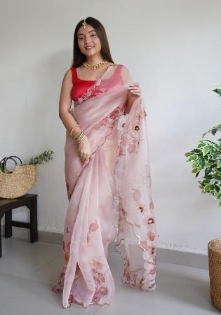 Picture of Elegant Organza Thistle Saree