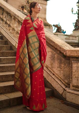 Picture of Resplendent Silk Dark Red Saree