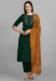 Picture of Cotton Dark Olive Green Readymade Salwar Kameez