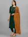 Picture of Cotton Dark Olive Green Readymade Salwar Kameez