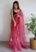 Picture of Elegant Satin & Organza Hot Pink Saree