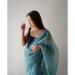 Picture of Magnificent Satin & Organza Cadet Blue Saree