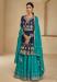 Picture of Georgette Midnight Blue Straight Cut Salwar Kameez