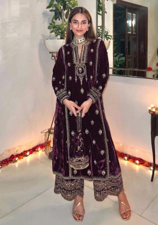 Picture of Radiant Synthetic Black Straight Cut Salwar Kameez