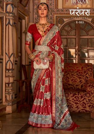 Picture of Shapely Silk Dark Red Saree