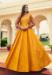 Picture of Stunning Cotton Dark Golden Rod Party Wear Gown