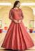 Picture of Superb Cotton Indian Red Party Wear Gown