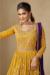 Picture of Georgette Golden Rod Straight Cut Salwar Kameez