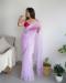 Picture of Exquisite Organza Plum Saree