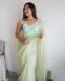 Picture of Sightly Organza Dark Sea Green Saree