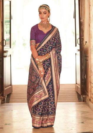 Picture of Stunning Silk Royal Blue Saree