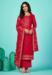 Picture of Delightful Organza Crimson Straight Cut Salwar Kameez