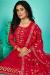 Picture of Delightful Organza Crimson Straight Cut Salwar Kameez