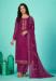 Picture of Statuesque Organza Purple Straight Cut Salwar Kameez