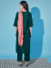 Picture of Gorgeous Cotton & Silk Teal Readymade Salwar Kameez