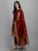 Picture of Cotton & Silk Maroon Readymade Salwar Kameez