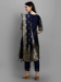 Picture of Cotton & Silk Navy Blue Readymade Salwar Kameez