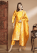 Picture of Cotton & Silk Yellow Readymade Salwar Kameez