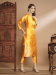 Picture of Cotton & Silk Yellow Readymade Salwar Kameez