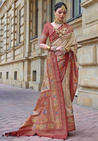 Picture of Ideal Silk Tan Saree