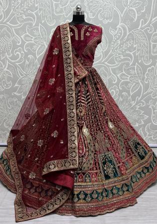 Picture of Bewitching Chiffon Maroon Lehenga Choli