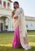 Picture of Radiant Georgette Off White & Pale Violet Red Saree