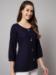 Picture of Sightly Rayon Navy Blue Kurtis & Tunic