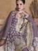 Picture of Sightly Georgette Plum Straight Cut Salwar Kameez