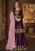 Picture of Georgette Saddle Brown Straight Cut Salwar Kameez