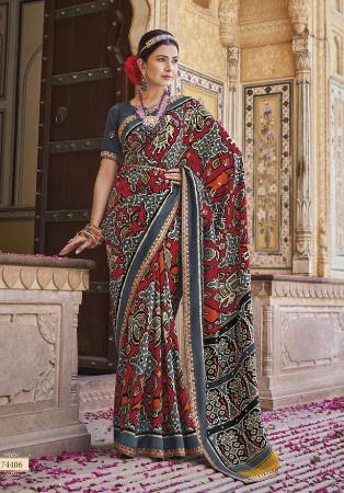 Picture of Stunning Silk Grey Saree