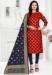 Picture of Graceful Silk Dark Red Straight Cut Salwar Kameez