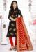 Picture of Grand Silk Black Straight Cut Salwar Kameez