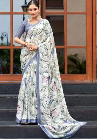 Picture of Enticing Georgette Off White Saree