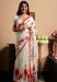 Picture of Magnificent Linen Ghost White Saree