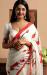 Picture of Magnificent Linen Ghost White Saree