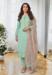 Picture of Georgette Light Steel Blue Straight Cut Salwar Kameez