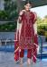 Picture of Wonderful Georgette Maroon Straight Cut Salwar Kameez