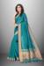 Picture of Exquisite Cotton & Organza Teal Saree