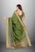 Picture of Sightly Cotton & Organza Dark Olive Green Saree