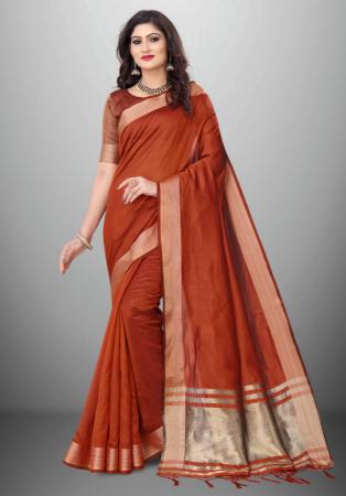 Picture of Magnificent Cotton & Organza Sienna Saree