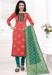 Picture of Fascinating Silk Indian Red Straight Cut Salwar Kameez