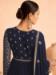 Picture of Well Formed Georgette Navy Blue Anarkali Salwar Kameez