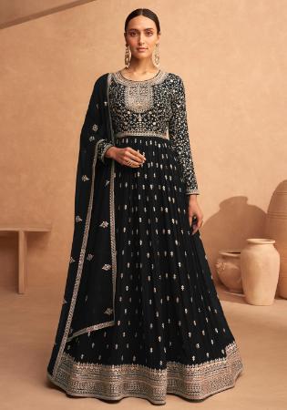 Picture of Resplendent Georgette Black Anarkali Salwar Kameez