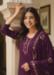 Picture of Bewitching Chiffon Brown Straight Cut Salwar Kameez