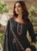 Picture of Bewitching Chiffon Black Straight Cut Salwar Kameez